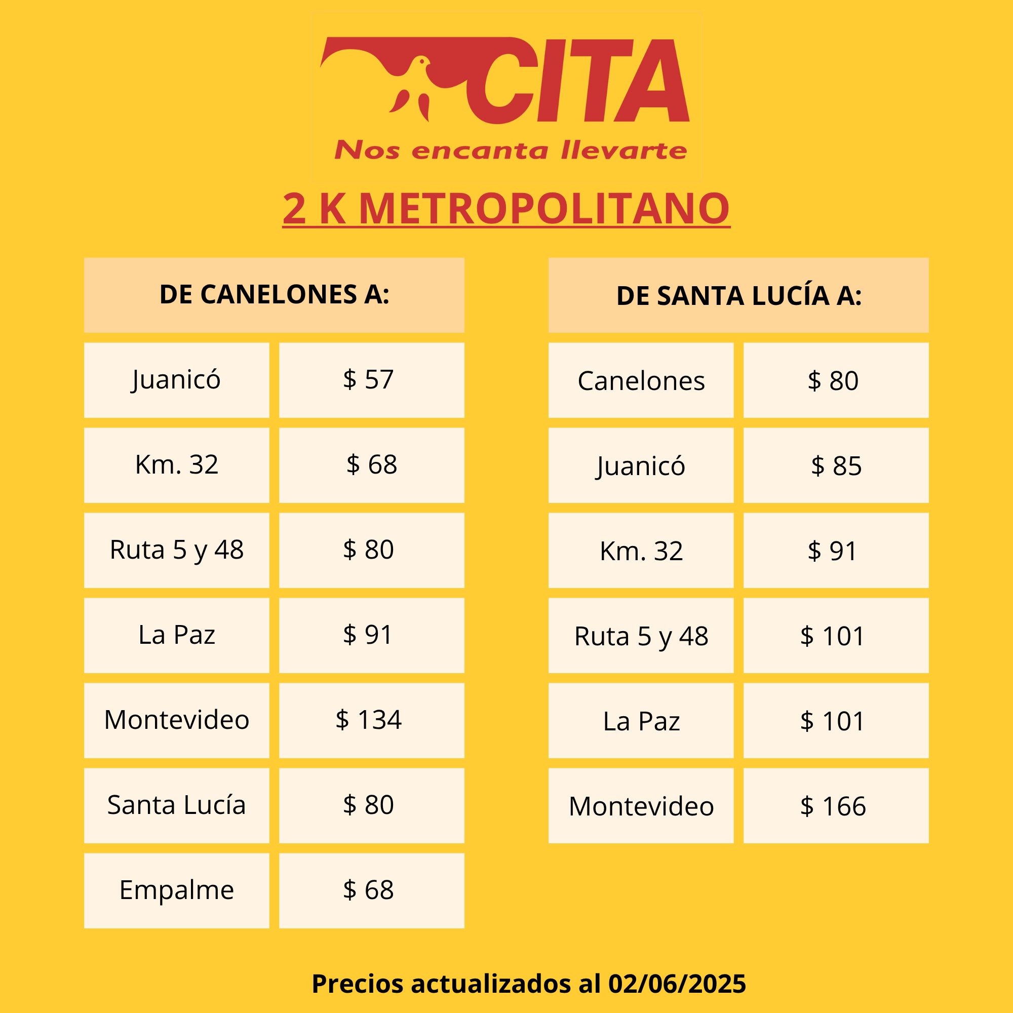 Nos encanta llevarte