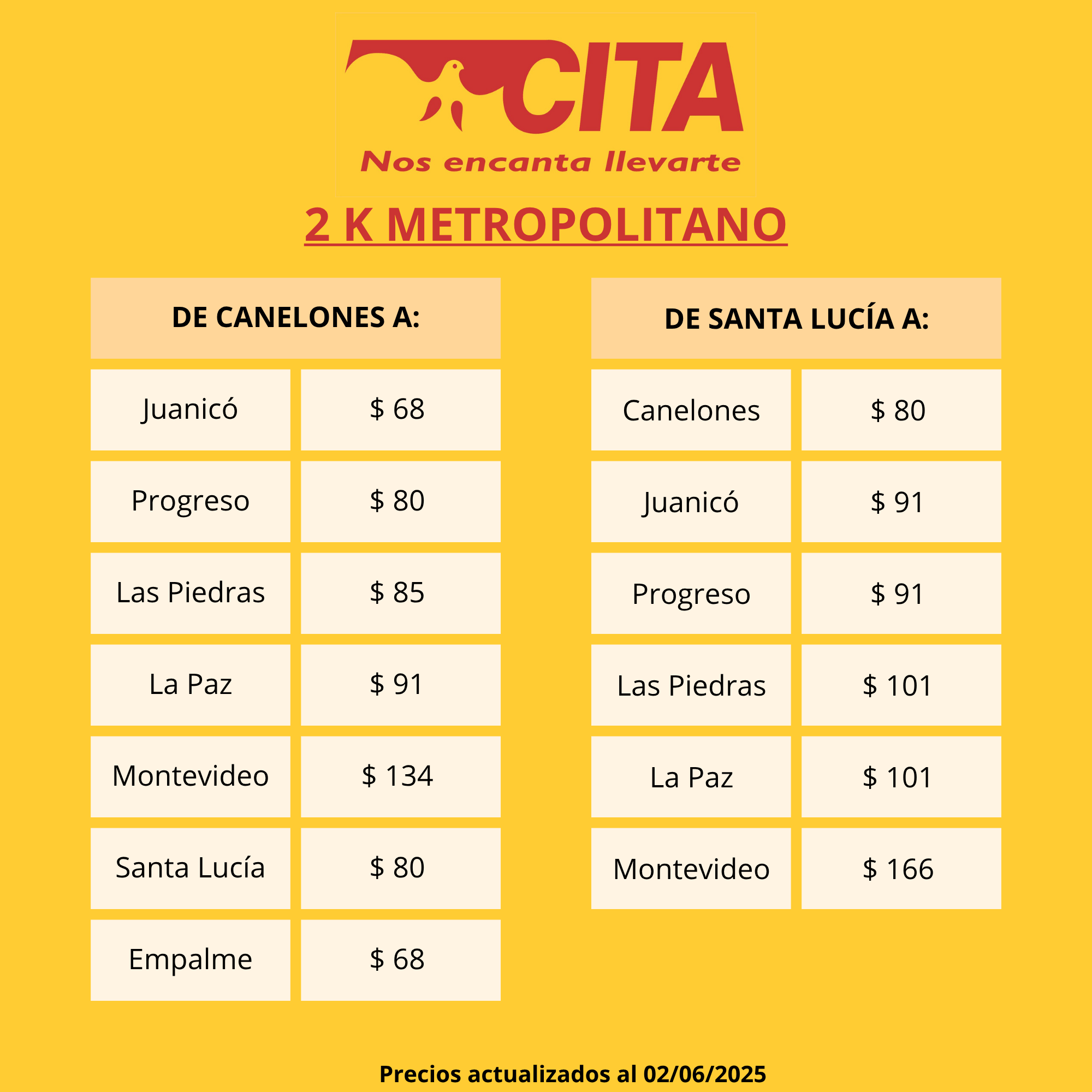 Nos encanta llevarte