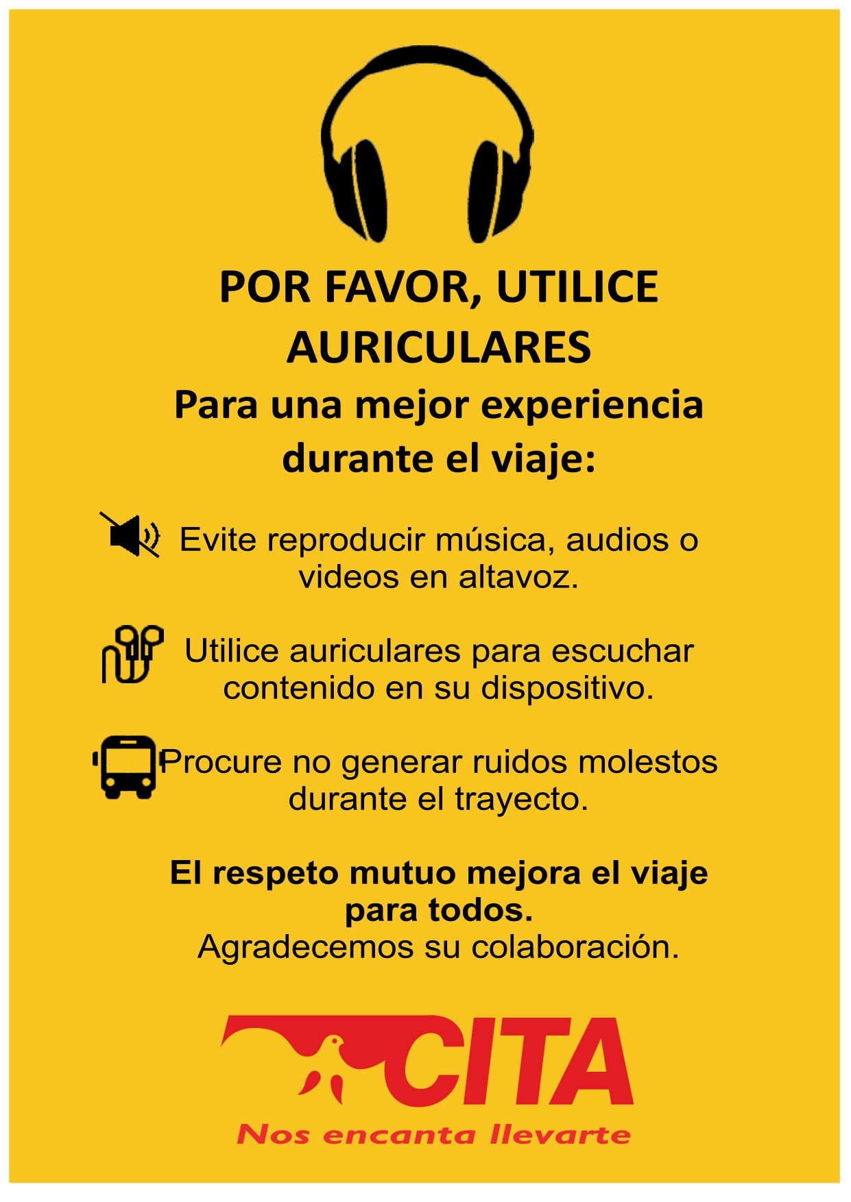 Nos encanta llevarte