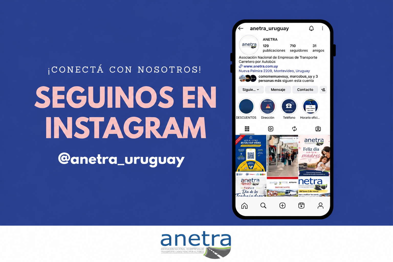ANETRA ya está en Instagram: ¡seguinos y mantenete informado!